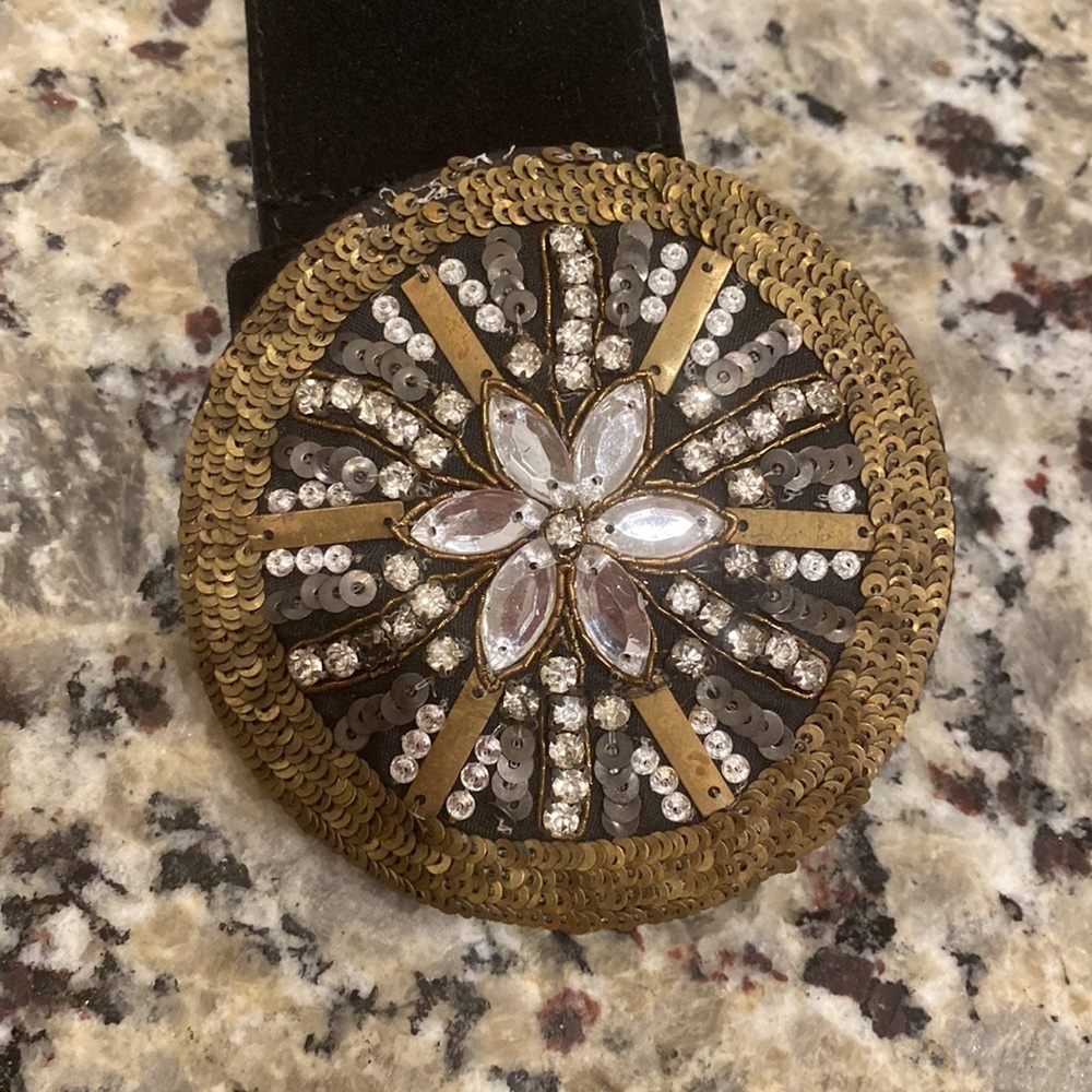 Y2K FP Anthropologie tribal-style belt with a concho buckle - Picture 5 of 11